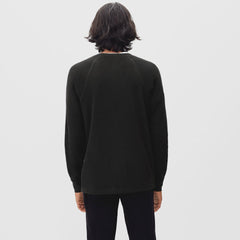 The Waffle Long-Sleeve Henley Tee | Black