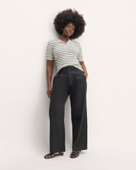 The Vintage Rib Henley | Bone / Black