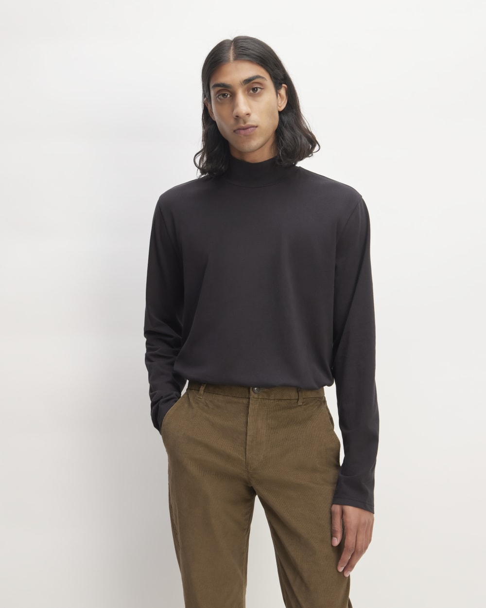 The Organic Cotton Long-Sleeve Turtleneck | Black