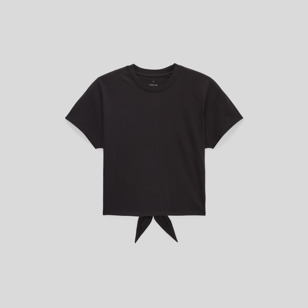 The Organic Cotton Tie Back Tee | Black