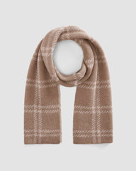 The Alpaca Patterned Scarf | Wheat / Lightest Taupe