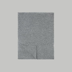 The Felted Merino Waffle-Knit Scarf | Mid Heathered Grey