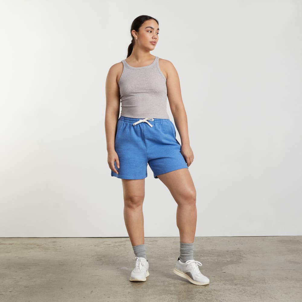 The Pima Micro-Rib Short Tank |  Heathered Grey