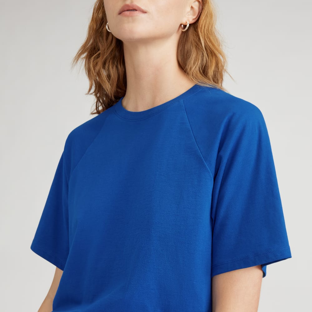 The Organic Cotton Raglan Tee | Mazarine Blue
