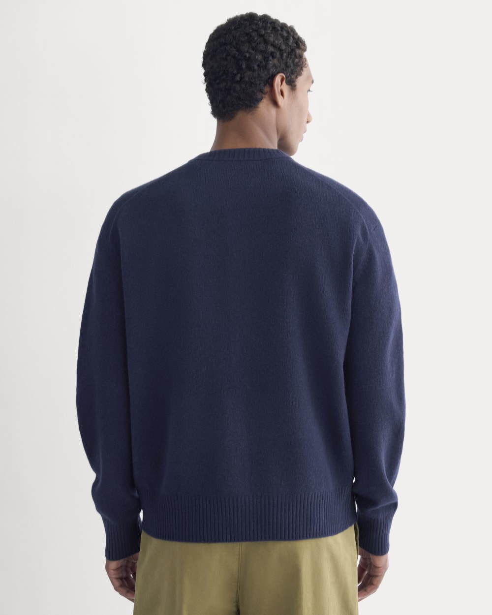 Luxe Merino Crew Cardigan | Deep Navy
