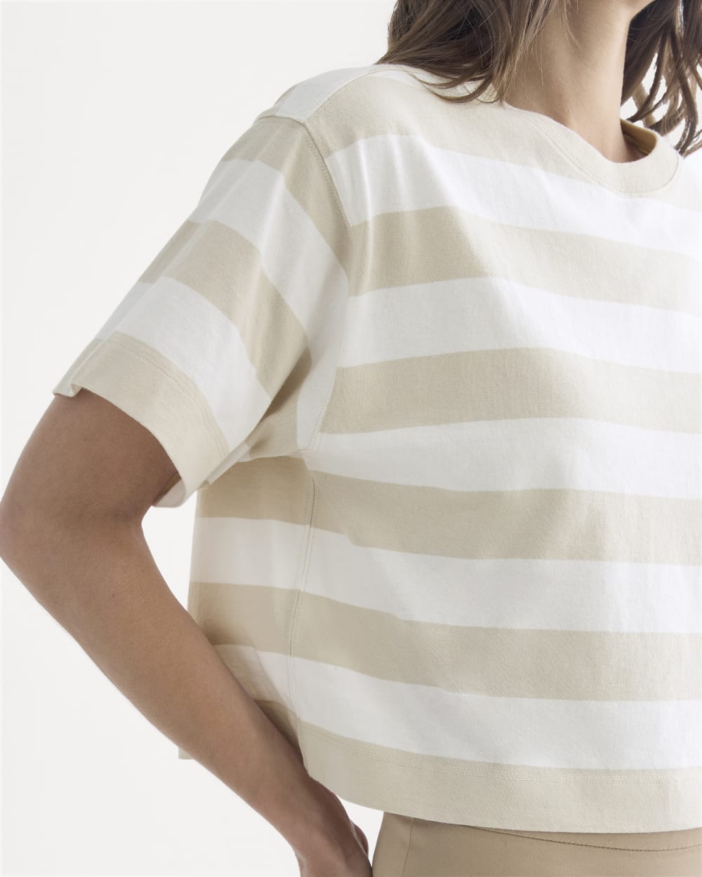 The Premium Weight Cropped Tee | Peyote / Bone