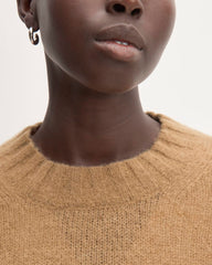 The Alpaca Cropped Crewneck Sweater | Tiger's Eye