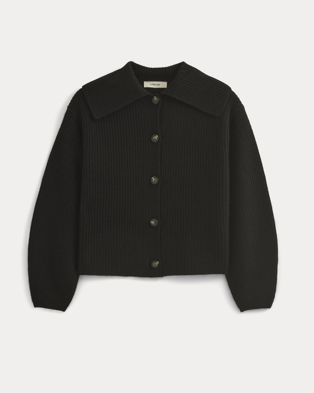 Fisherman Cardigan in Wool Cashmere | Black