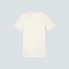 The Organic Cotton Crew Tee | Pastel Yellow / White