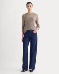 The Air Alpaca™ Relaxed Crew Top | Heathered Chocolate Chip