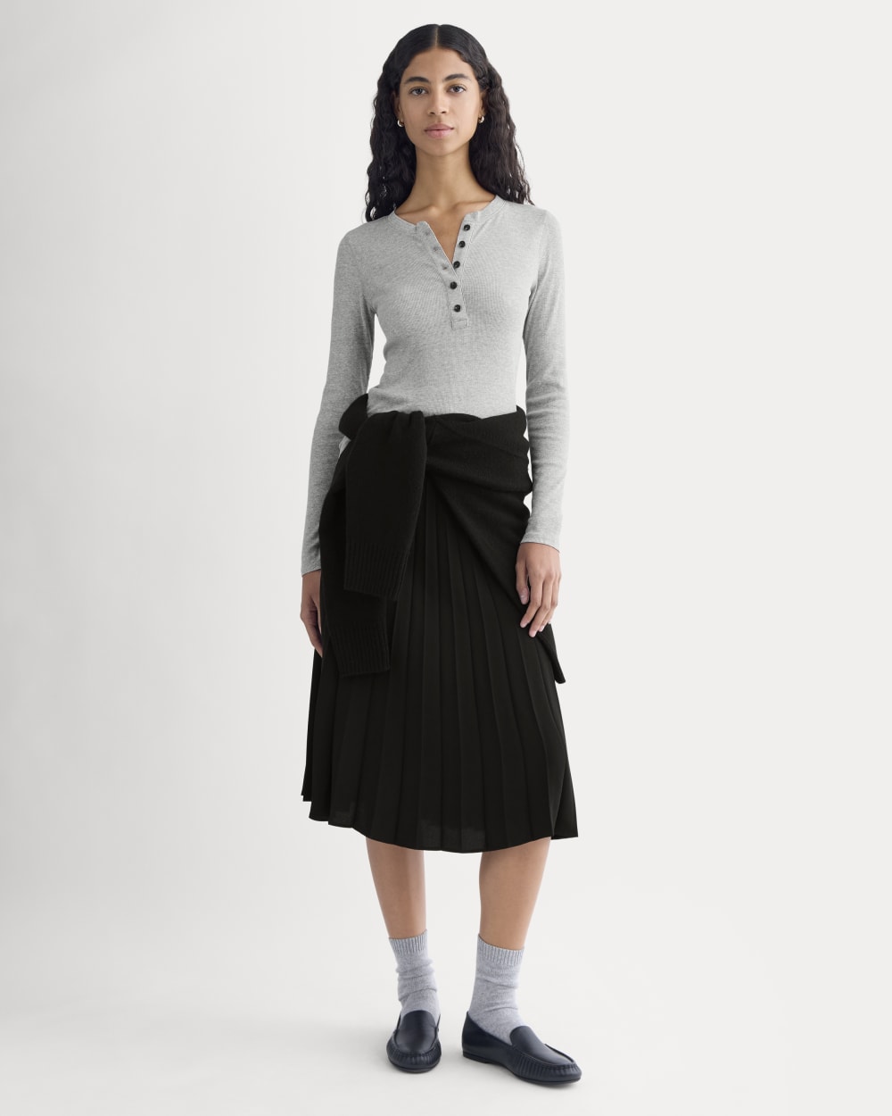 The Luxe Rib Henley | Classic Heather Grey