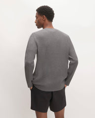 The Waffle Long-Sleeve Crew | Heathered Charcoal