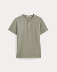 The Essential Organic Garment-Dyed Henley | Seagrass