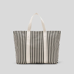 The Organic Canvas Weekender | Black / Bone