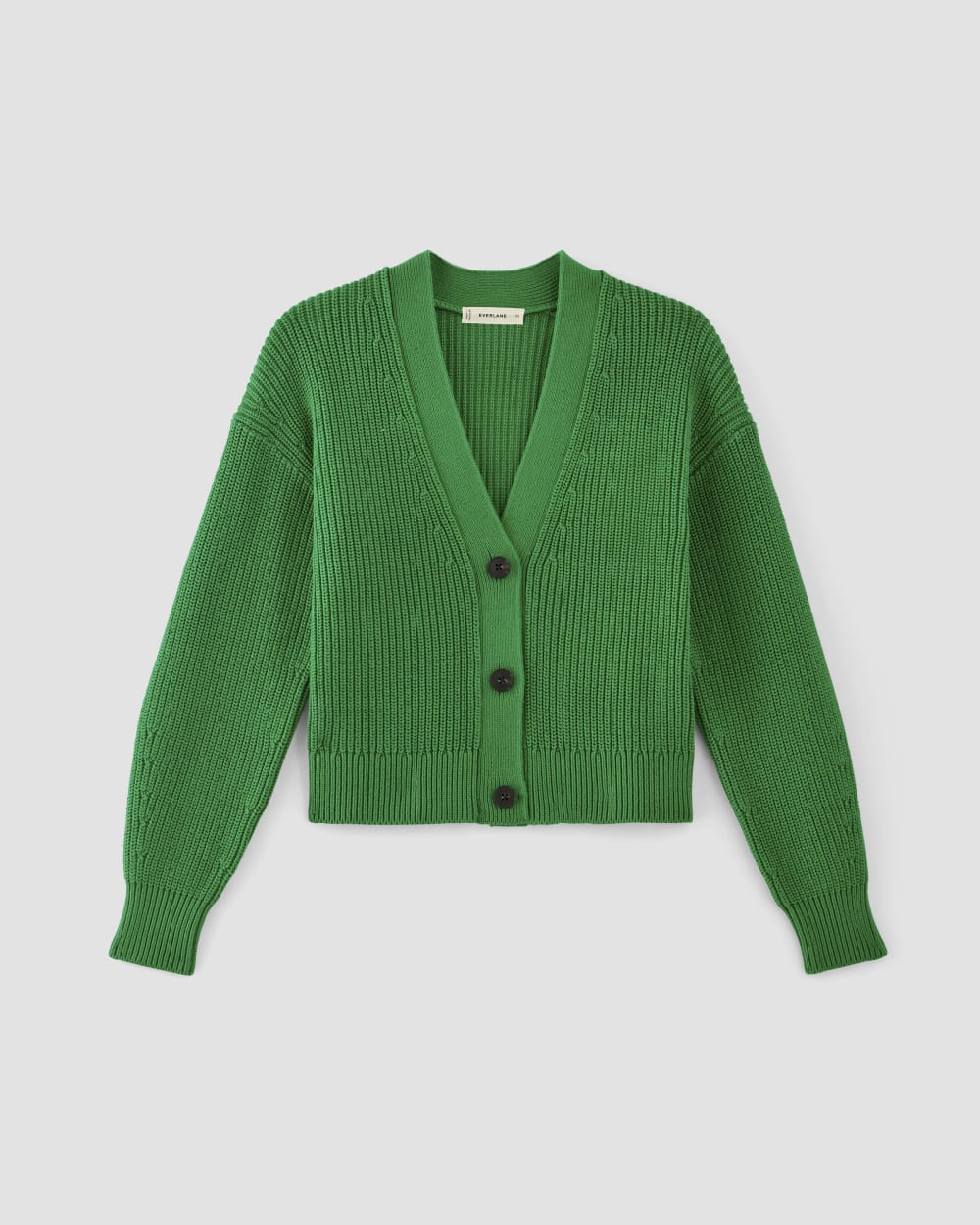 The Boxy Cardigan in Everyday Cotton | Grass Green