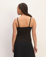 The Supima® Form Spaghetti Strap Cami | Black