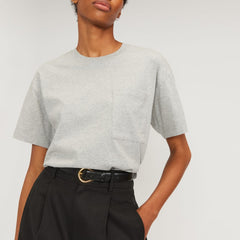 The Organic Cotton Relaxed Pocket Tee | Heather Grey