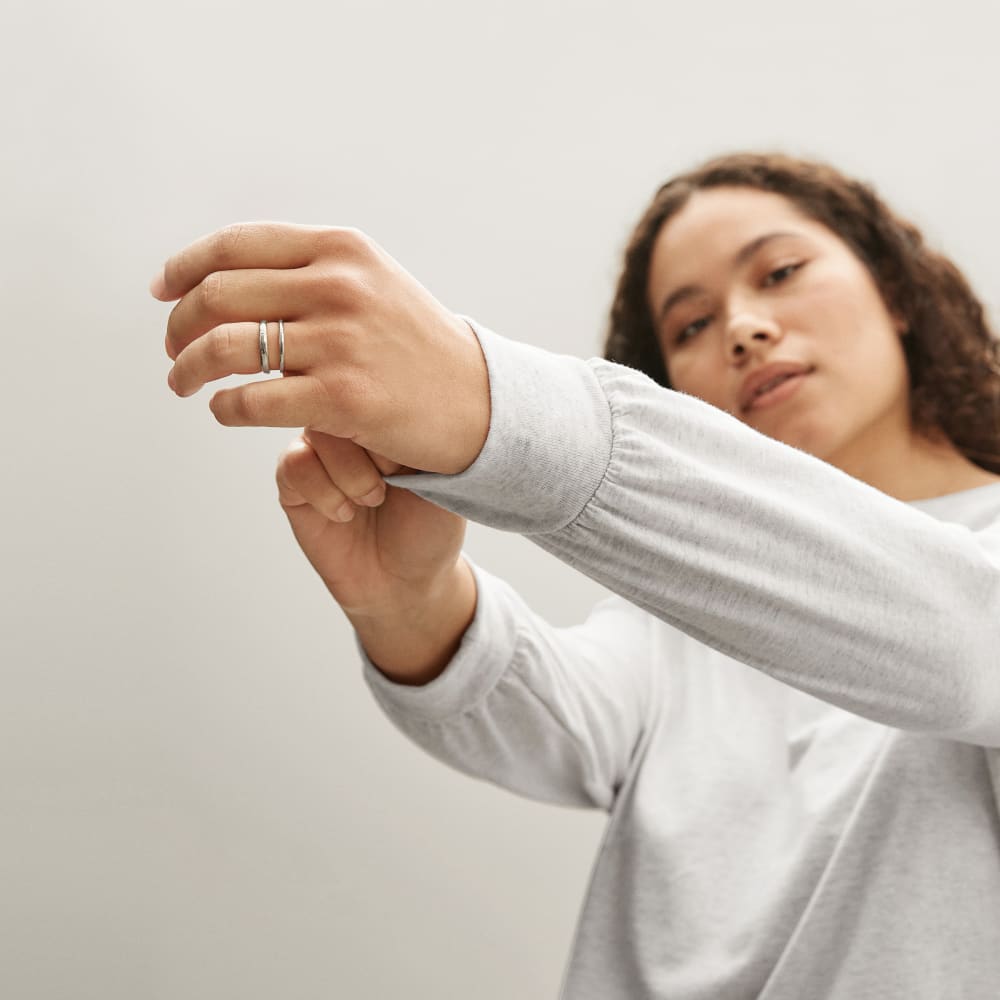 The Organic Cotton Long-Sleeve Tee |  Heathered Grey