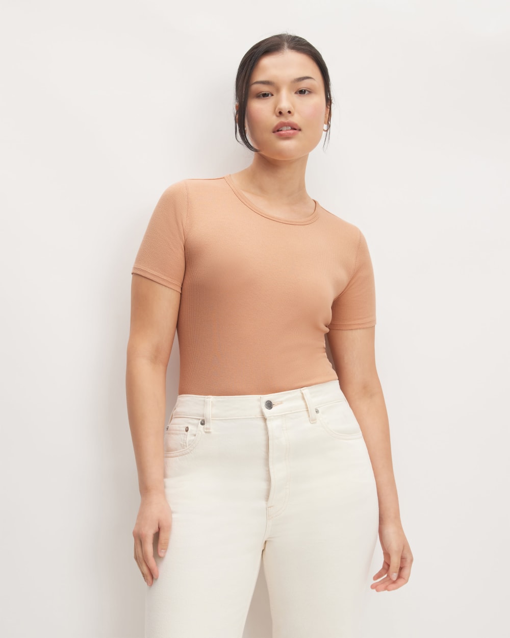 The Luxe Rib Crew | Blush Pink