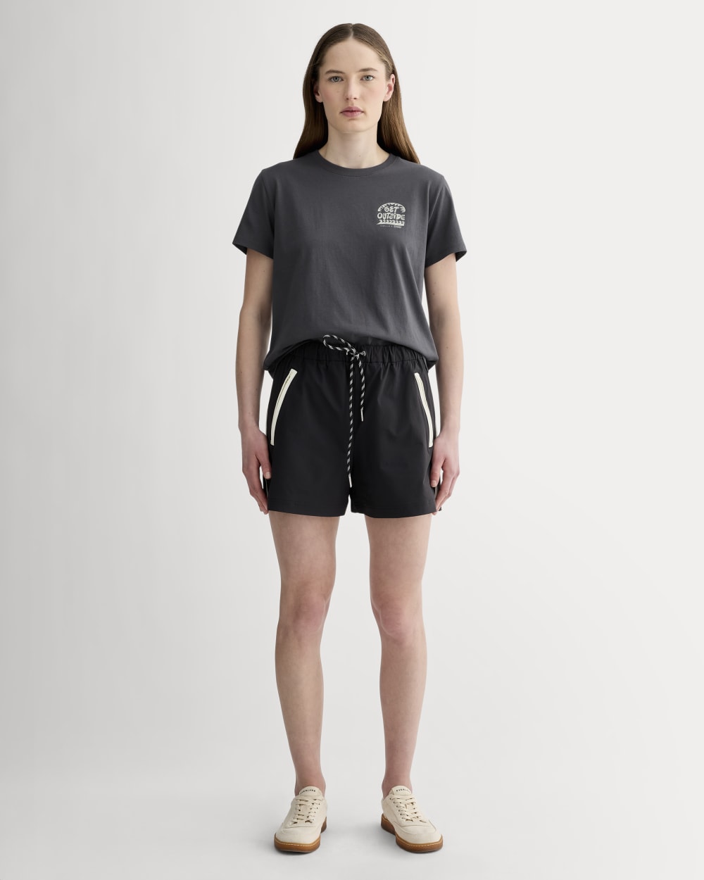 The Everlane x Parks Project Box-Cut Tee | Forged Iron / Natural