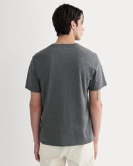 The Essential Organic V-Neck Tee | Heathered Charcoal