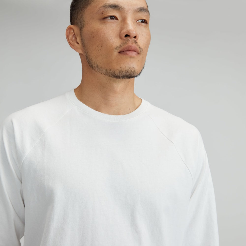 The Premium-Weight Long-Sleeve Crew | Uniform | White