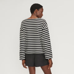 The Premium Weight Oversized Pocket Tee | Black / Canvas Tan