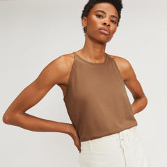 The Hemp Cutaway Tank | Carob Brown