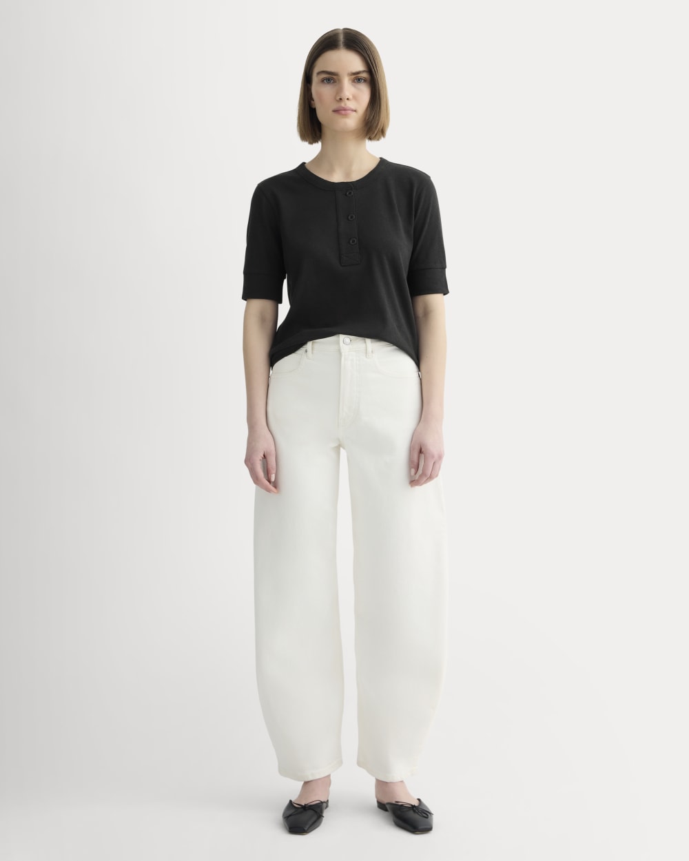 The Henley in Cotton Linen | Black