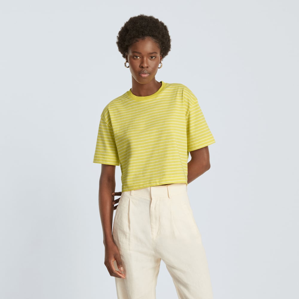 The Organic Cotton Cropped Tee | Acacia / Tan