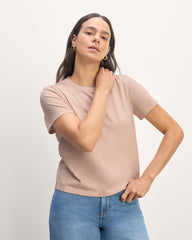 The Box-Cut Tee in Essential Cotton | Rose Smoke  | No Pocket