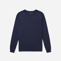 The Organic Cotton Long-Sleeve Pocket Tee | Deep Navy