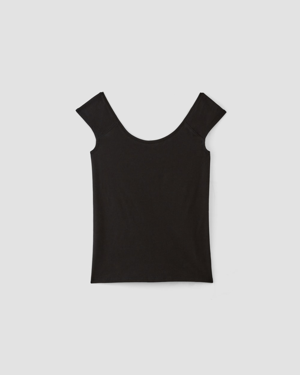 The Supima® Form Cap-Sleeve Tee | Black