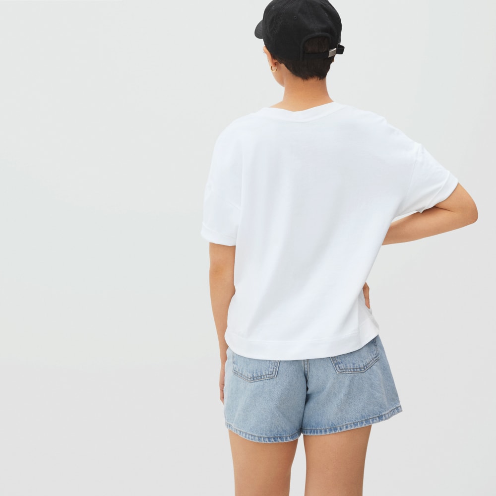 The Organic Cotton Slouchy V-Neck | White