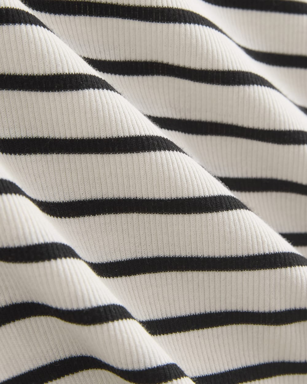 The Luxe Rib Funnel-Neck Tank | Bone / Black