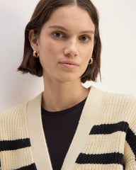 The Boxy Cardigan in Everyday Cotton | Canvas / Black