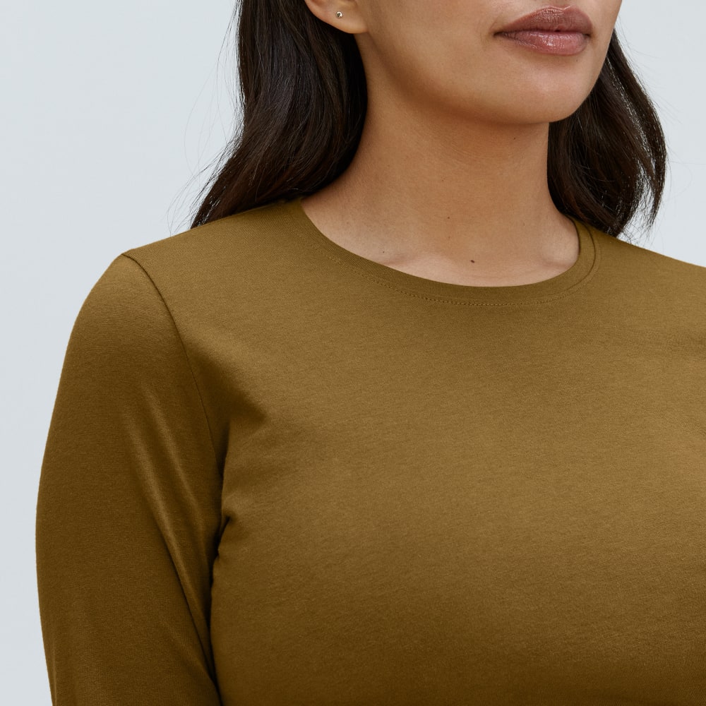 The Organic Cotton Long-Sleeve Crew | Tapenade